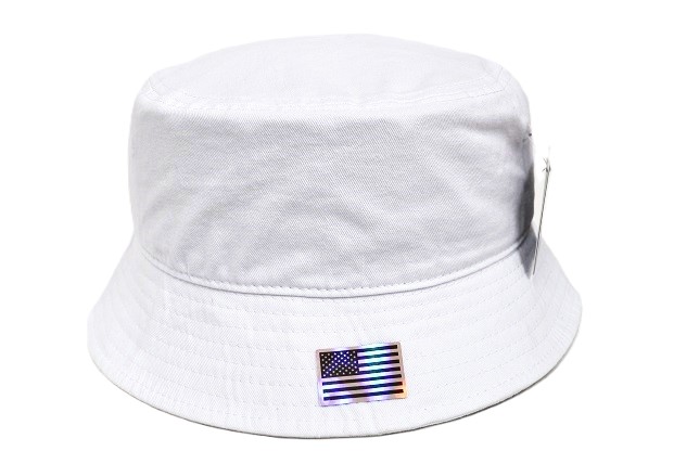 BC-006 PLAIN BUCKET HAT-WHITE